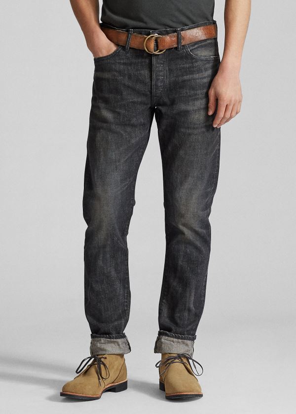 Ralph Lauren Slim Narrow Selvedge Jeans Herre Danmark (LOXEV9405)